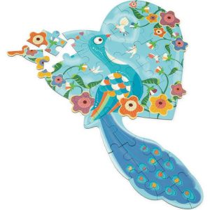 Contour Puzzle Peacock 40 Pcs | Puzzles Imaginative Learning Puzzles