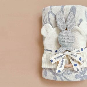 Cotton Crochet Rattle Teether Bunny | Teethers & Rattles Baby & Toddler Grey