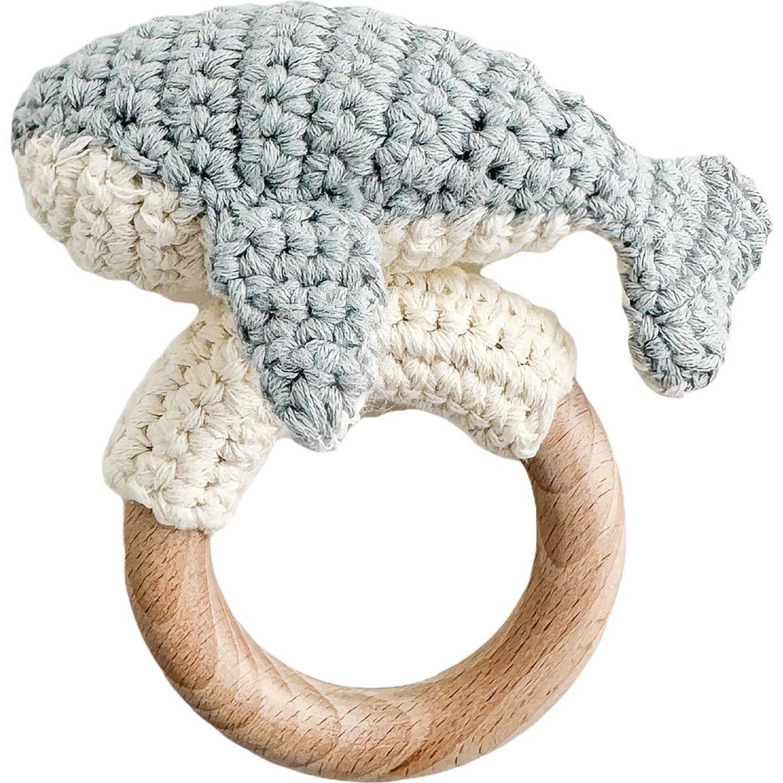 Cotton Crochet Rattle, Whale | Teethers & Rattles Baby & Toddler Blue