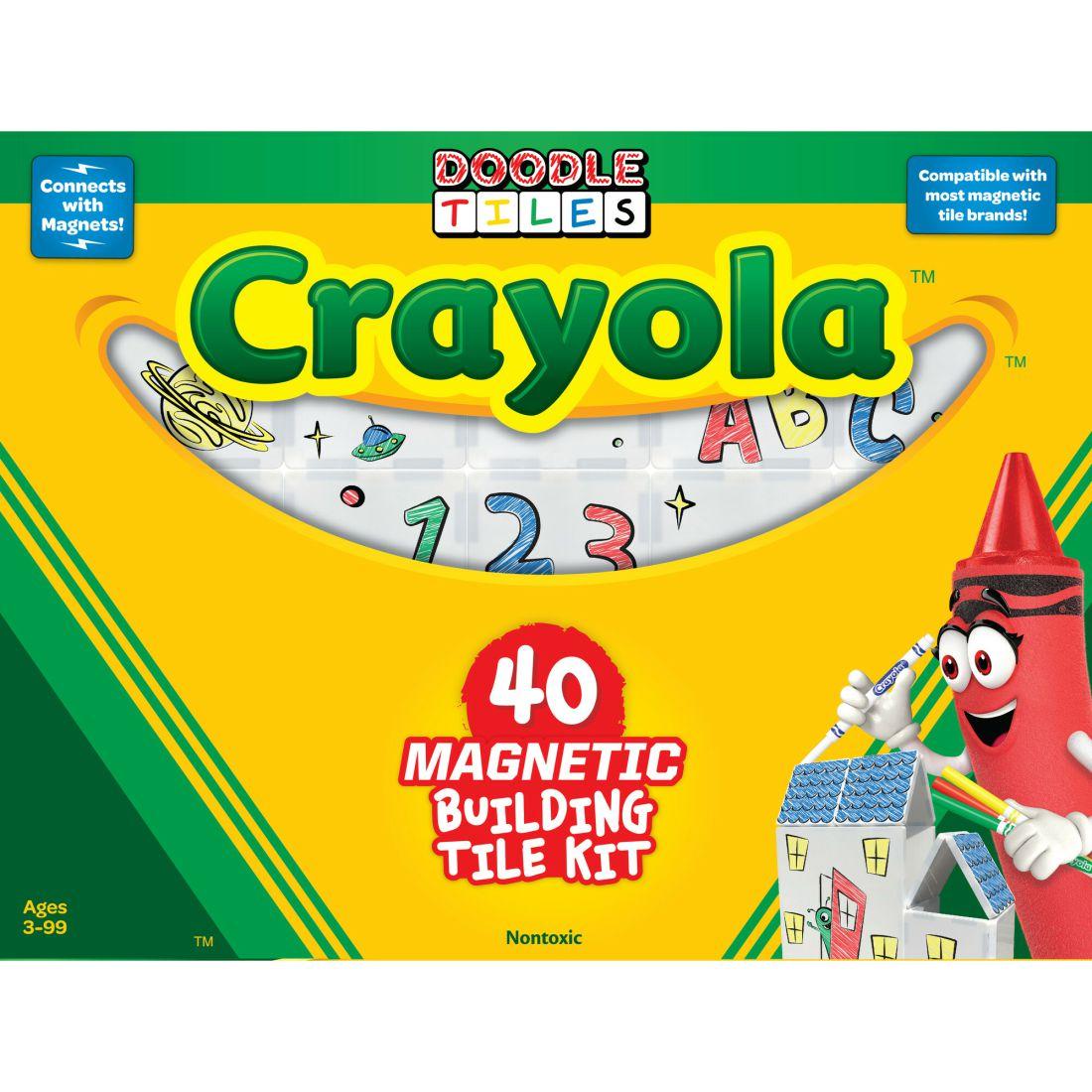 Crayola Doodle Magnetic Tiles 40 Piece Set | Building Toys Building Toys Building Toys