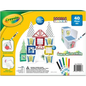 Crayola Doodle Magnetic Tiles 40 Piece Set | Building Toys Building Toys Building Toys