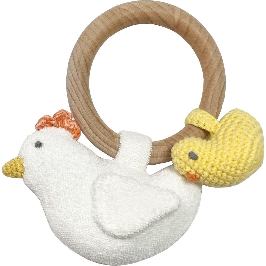 Crochet Coco Chick Ring Rattle, Multicolors | Teethers & Rattles Baby & Toddler Multi