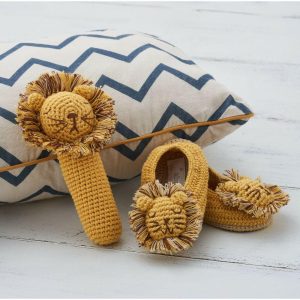 Crochet Lion Rattle Stick | Teethers & Rattles Baby & Toddler Teethers & Rattles