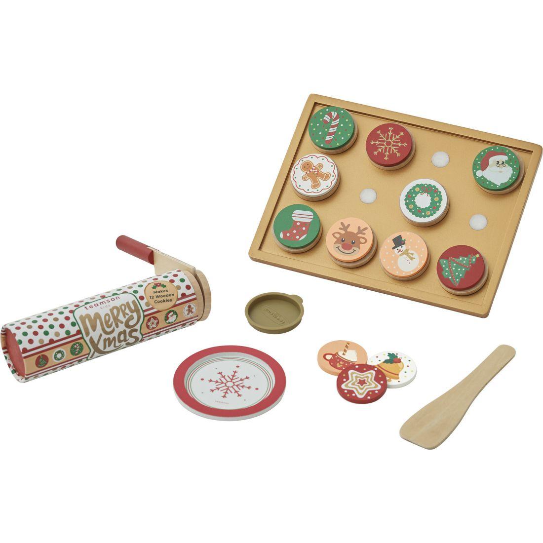 Cuttable Christmas Cookie Play Set – Red/Green/Gold | Play Food & Accessories Kids Play Food & Accessories