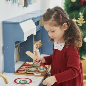 Cuttable Christmas Cookie Play Set – Red/Green/Gold | Play Food & Accessories Kids Play Food & Accessories