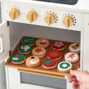 Cuttable Christmas Cookie Play Set – Red/Green/Gold | Play Food & Accessories Kids Play Food & Accessories