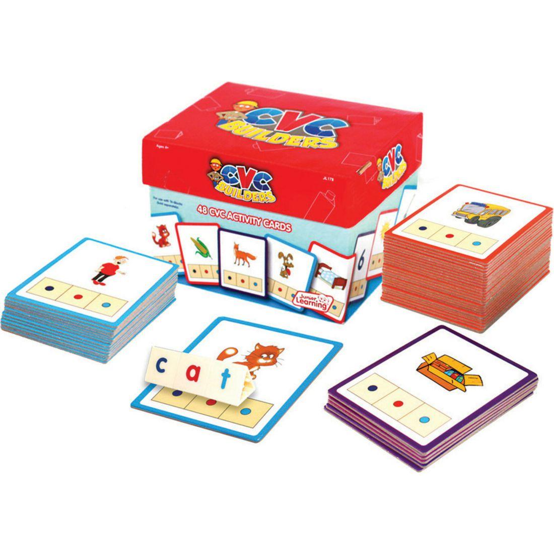 Cvc Builders Activity Cards, 48 Cards | STEM Toys Kids Multi