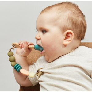 Dewdrop Pacifier Clip | Teethers & Rattles Baby & Toddler Tan