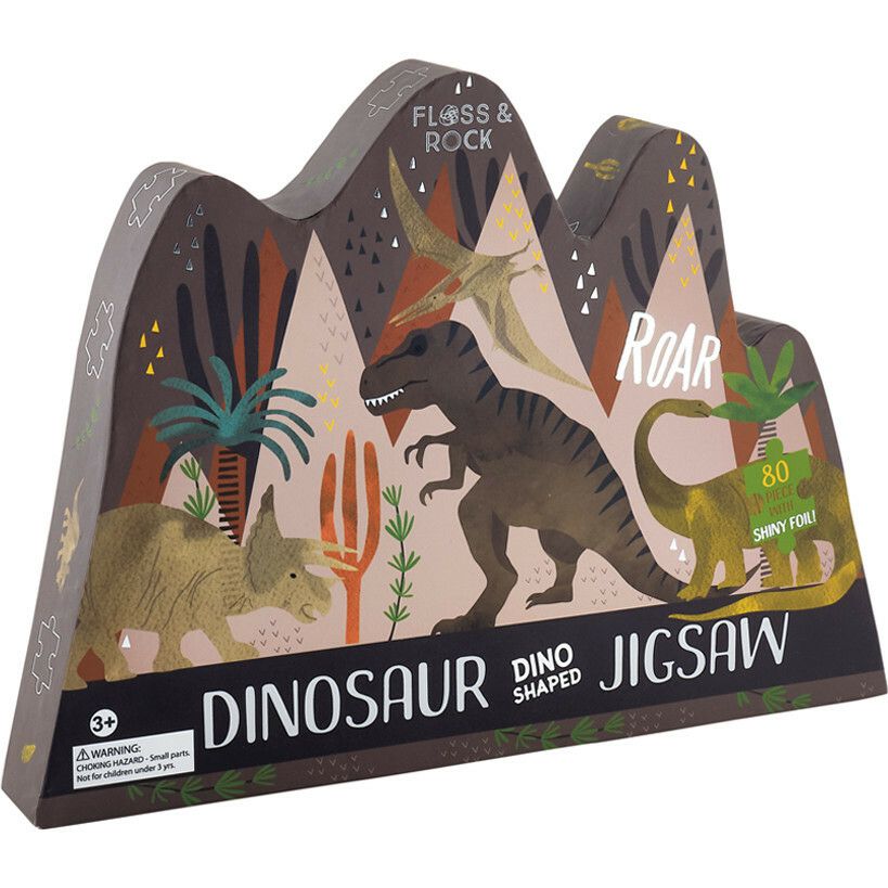 Dinosaur Dino Shaped 80-Piece Puzzle | Puzzles Imaginative Learning Multi