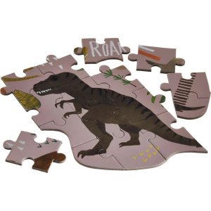 Dinosaur Dino Shaped 80-Piece Puzzle | Puzzles Imaginative Learning Multi