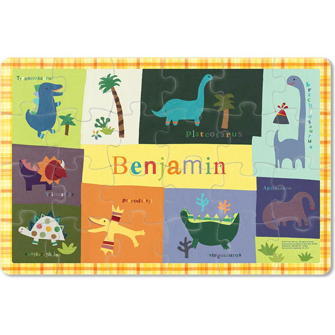 Dinosaurs 24-Piece Personalized Puzzle | Puzzles Books Multi