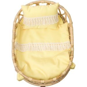 Doll Crib Duvet & Pillow Set, Yellow | Dollhouses & Accessories Dollhouses & Accessories Dollhouses & Accessories