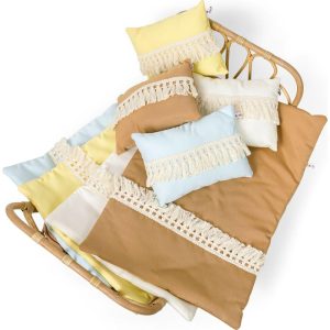 Doll Crib Duvet & Pillow Set, Yellow | Dollhouses & Accessories Dollhouses & Accessories Dollhouses & Accessories