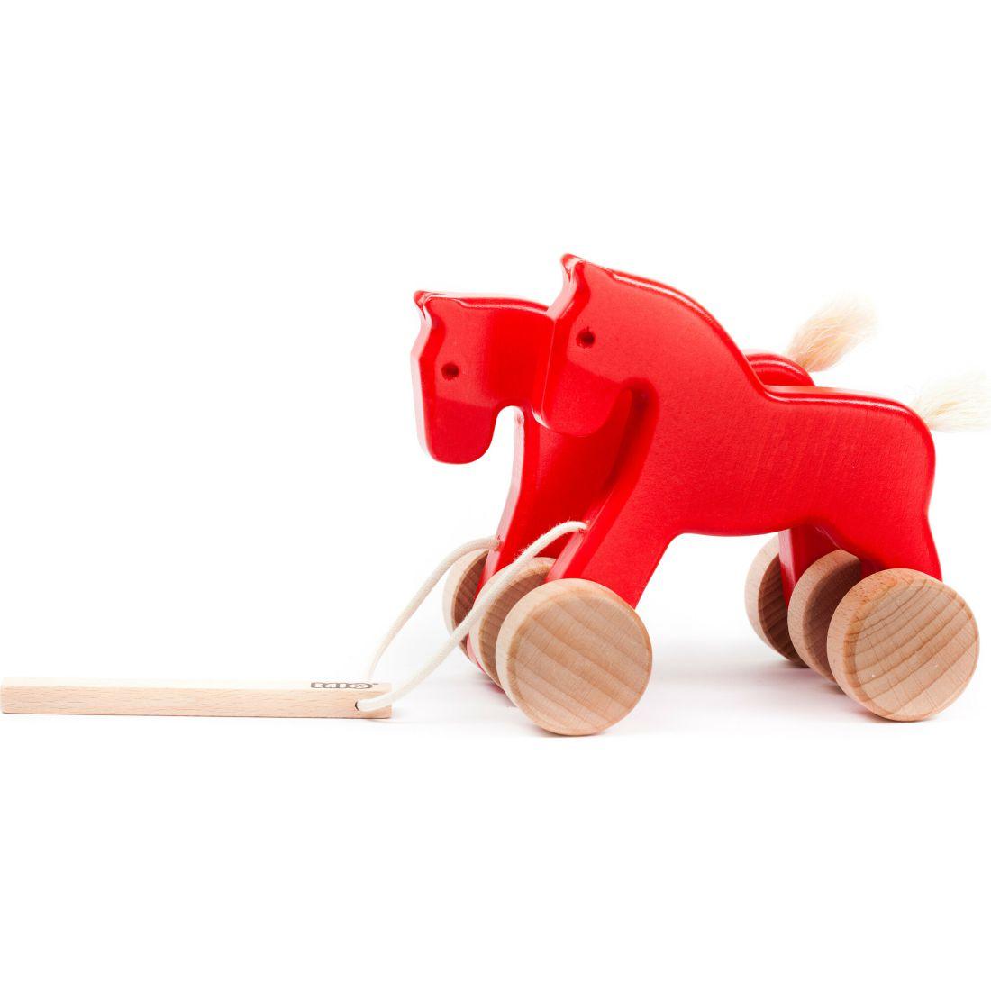 Double Horse Pull Toy, Red | Push & Pull Baby & Toddler Push & Pull