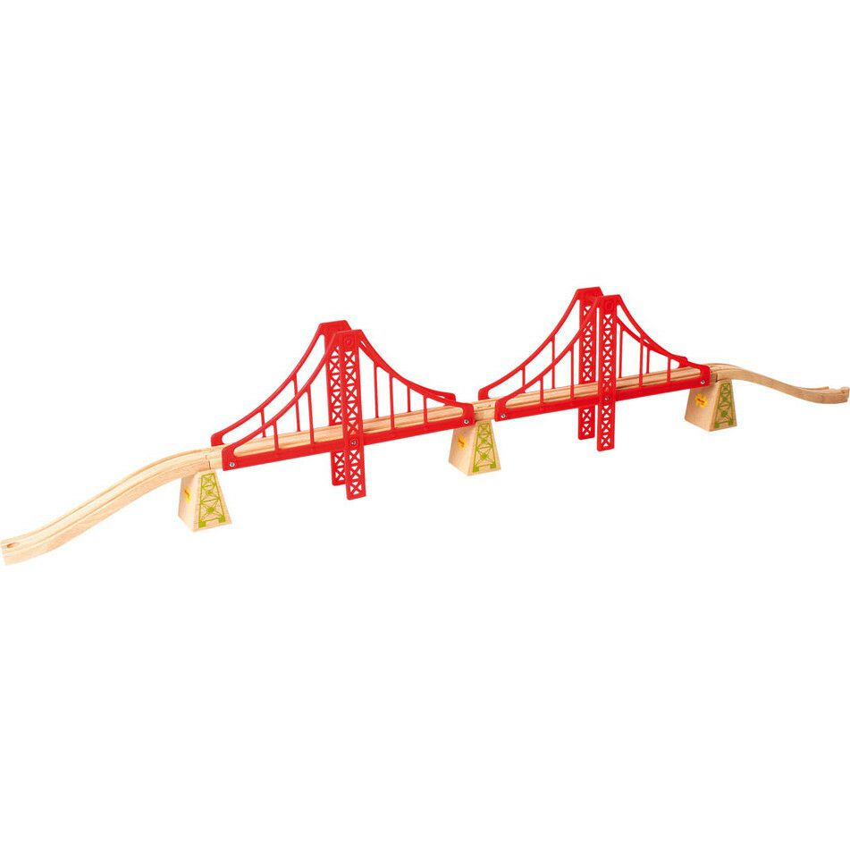 Double Suspension Bridge | Vehicles & Trains Imaginative Learning Red