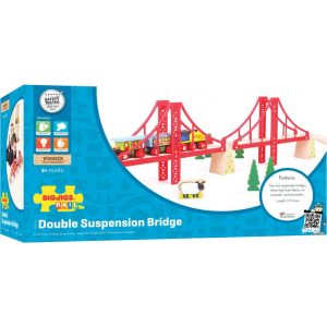 Double Suspension Bridge | Vehicles & Trains Imaginative Learning Red