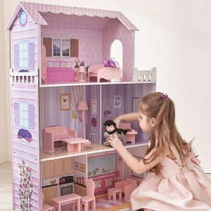 Dreamland Tiffany 12" Doll House, Pink | Dollhouses & Accessories Dollhouses & Accessories Dollhouses & Accessories