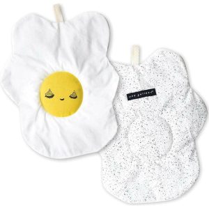 Egg Crinkle Toy, White/Yellow | Teethers & Rattles Baby & Toddler Teethers & Rattles