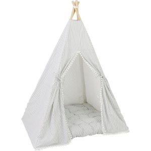 Elijah Play Tent, Black/White Stripes | Play Tents & Playhouses Imaginative Learning Navy