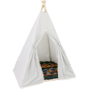 Elijah Play Tent, Black/White Stripes | Play Tents & Playhouses Imaginative Learning Navy