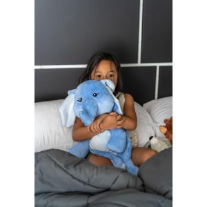 Emory The Elephant Weighted Stuffed Animal | Plush Baby & Toddler Blue