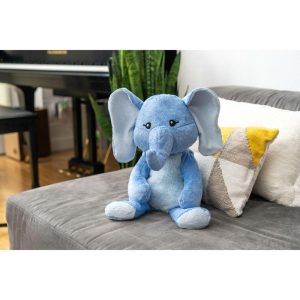 Emory The Elephant Weighted Stuffed Animal | Plush Baby & Toddler Blue