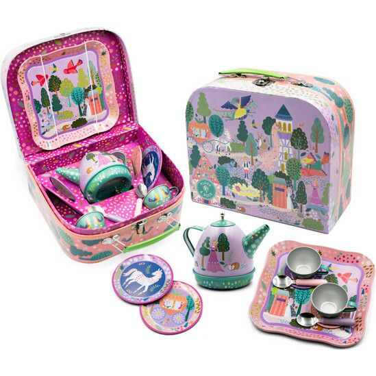 Fairy Tale 11Pc Musical Tin Tea Set | Play Food & Accessories Kids Multi