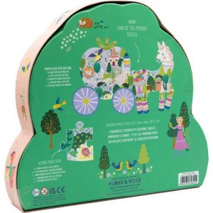 Fairy Tale 80Pc "Horse & Carriage" Shaped Jigsaw | Puzzles Imaginative Learning Multi