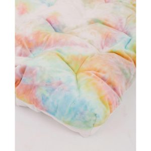 Faux Fur Padded Play Mattress, Rainbow Tie-Dye | Activity Gyms & Playmats Activity Gyms & Playmats Activity Gyms & Playmats