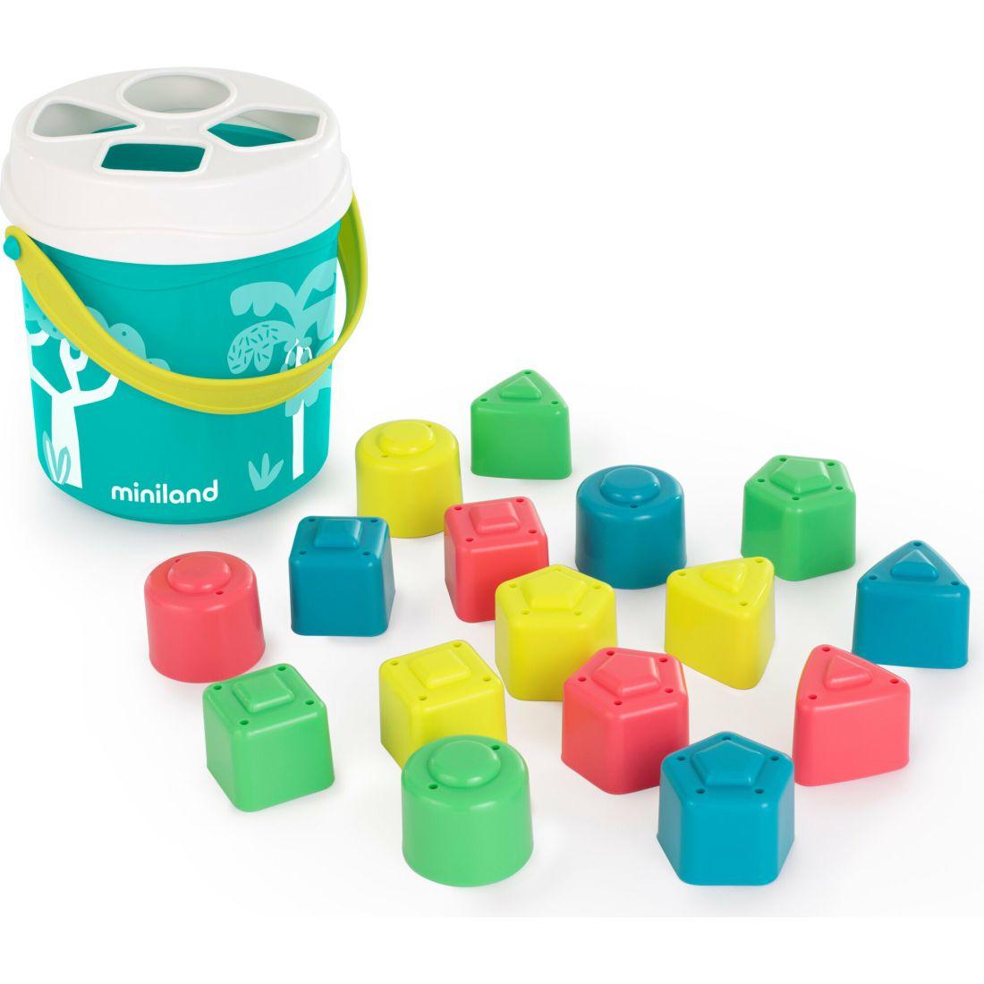 Feel To Learn: Turquoise Shape Sorting Bucket | Infant Development Baby & Toddler Infant Development