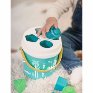 Feel To Learn: Turquoise Shape Sorting Bucket | Infant Development Baby & Toddler Infant Development