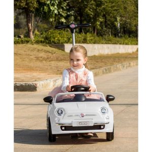 Fiat 500 Push Car, White | Ride-Ons Outdoor Ride-Ons