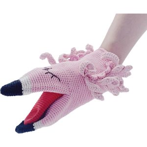 Flamingo Organic Knit Hand Puppet | Plush Baby & Toddler Pink