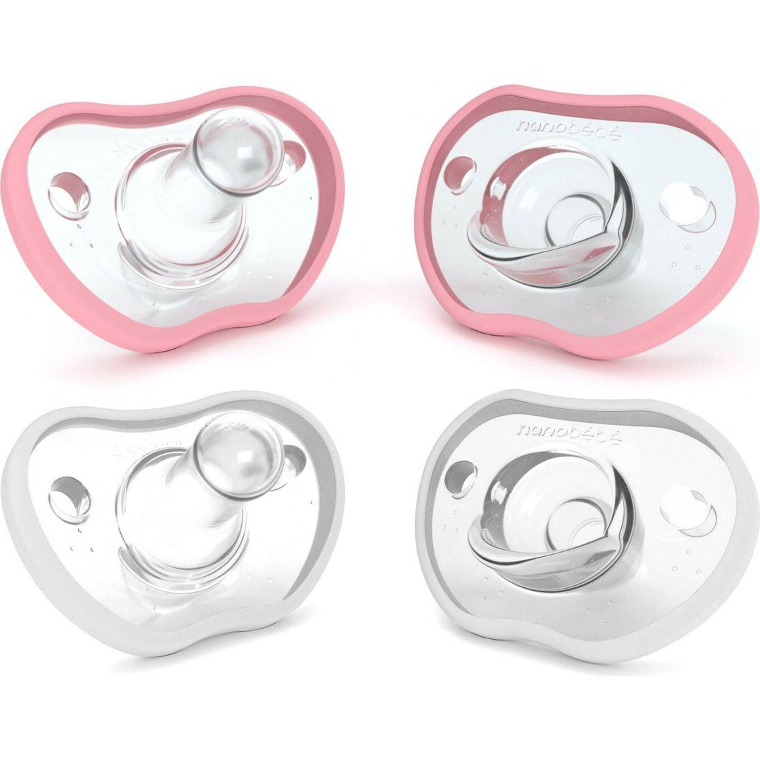 Flexy Pacifier, Pink & White 4Pk Count | Teethers & Rattles Baby & Toddler Pink