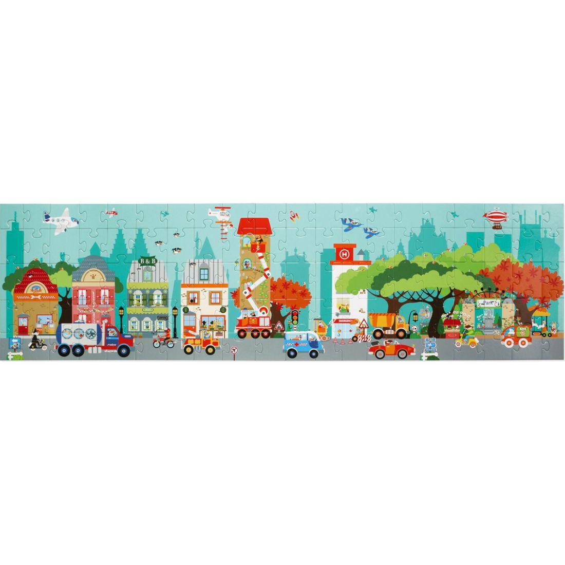 Floor Puzzle City 100 Pcs | Puzzles Imaginative Learning Multi