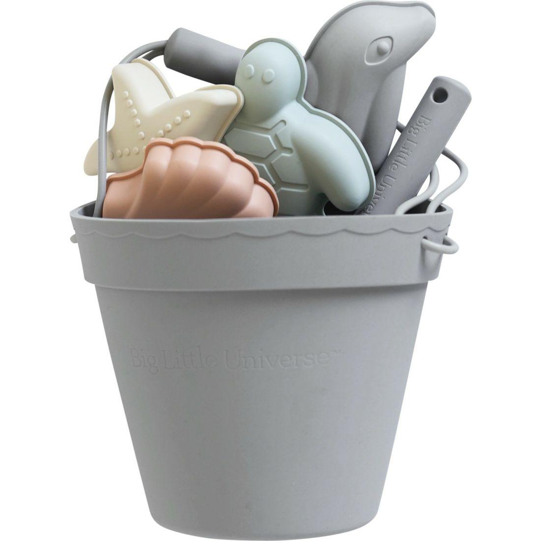 Food-Grade Silicone Beach Bucket Set, Grey | Water Toys Outdoor Grey