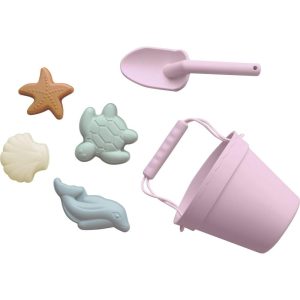 Food-Grade Silicone Beach Bucket Set, Pink | Water Toys Outdoor Pink