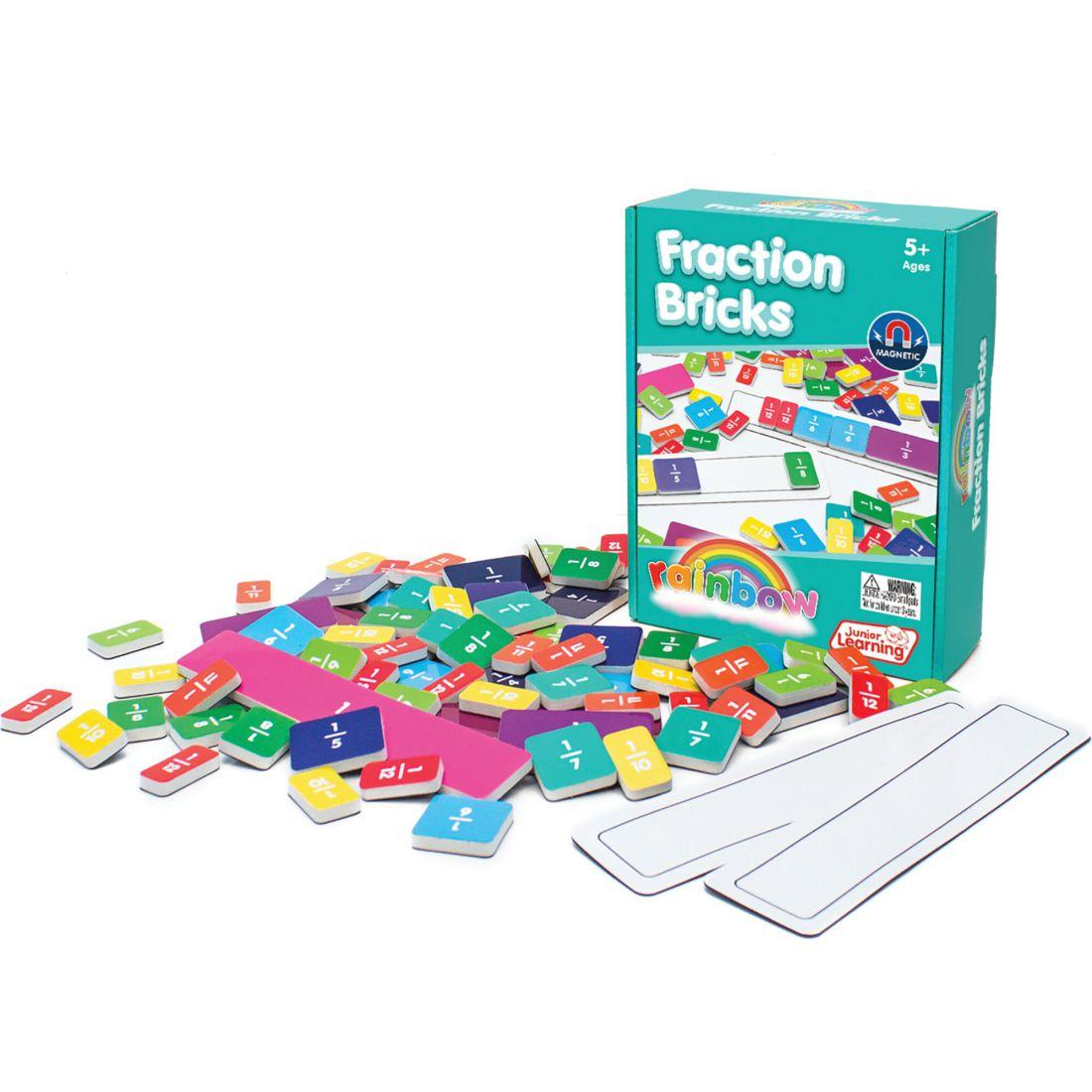 Fraction Bricks For Ages 5-8 Kindergarten To Grade 3 Learning | STEM Toys Kids Multi