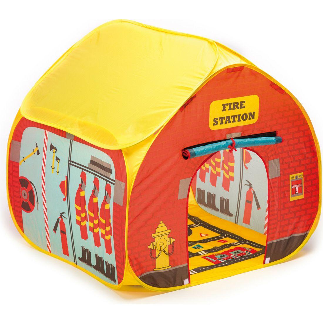 Fun2Give Pop-It-Up Firestation Tent With Streetmap Playmat | Play Tents & Playhouses Imaginative Learning Multi