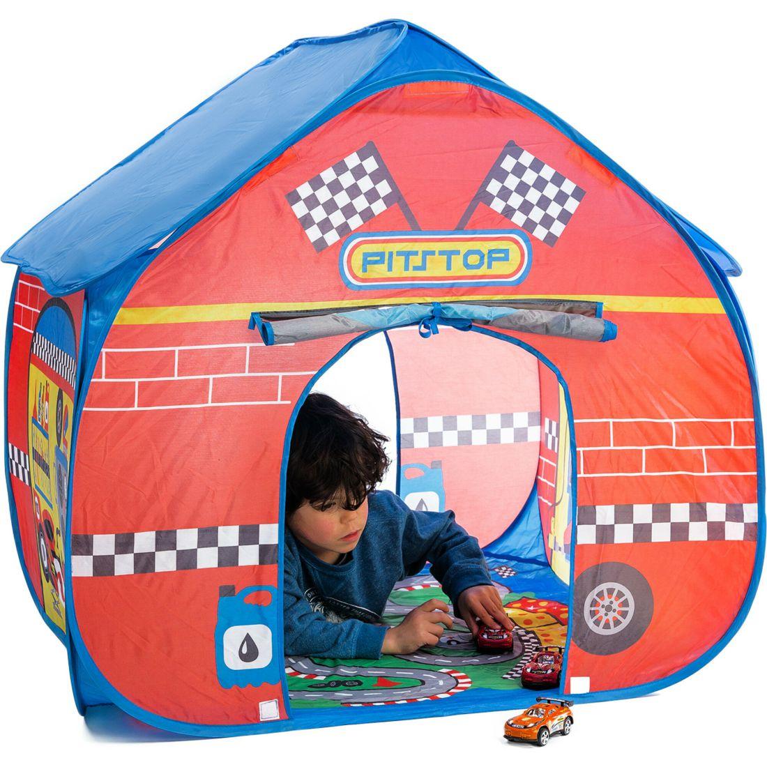 Fun2Give Pop-It-Up Pit Stop Tent With Race Mat | Play Tents & Playhouses Imaginative Learning Multi