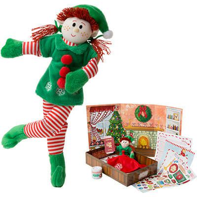 Girl Elf (Red Hair) & Elf Book Set | Plush Books Books