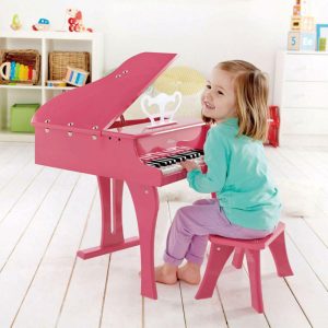 Happy 30 Key Grand Piano With Bench In Pink | Musical Kids Multi