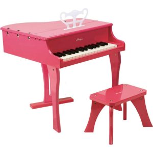 Happy 30 Key Grand Piano With Bench In Pink | Musical Kids Multi