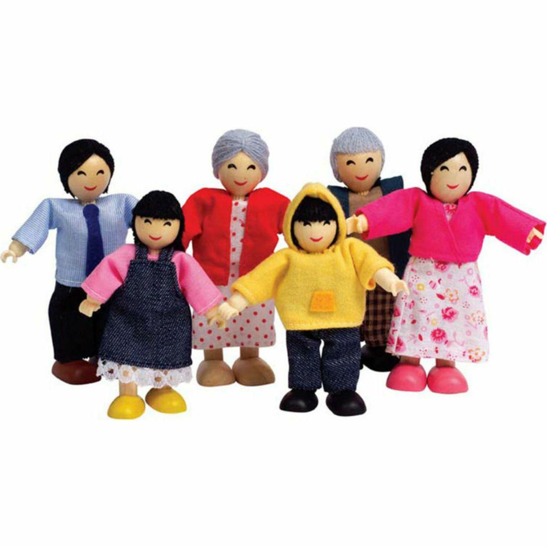 Happy Family Dollhouse Set W/ 6 Asian Dolls | Dollhouses & Accessories Dollhouses & Accessories Dollhouses & Accessories