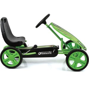 Hauck Speedster Pedal Go Kart (Green) 10 Inch Eva Wheels, Sporty Steering Wheel | Yard & Lawn Games Outdoor Yard & Lawn Games