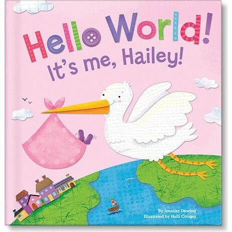 Hello World! Personalized Baby Book, Pink | Books Books Books