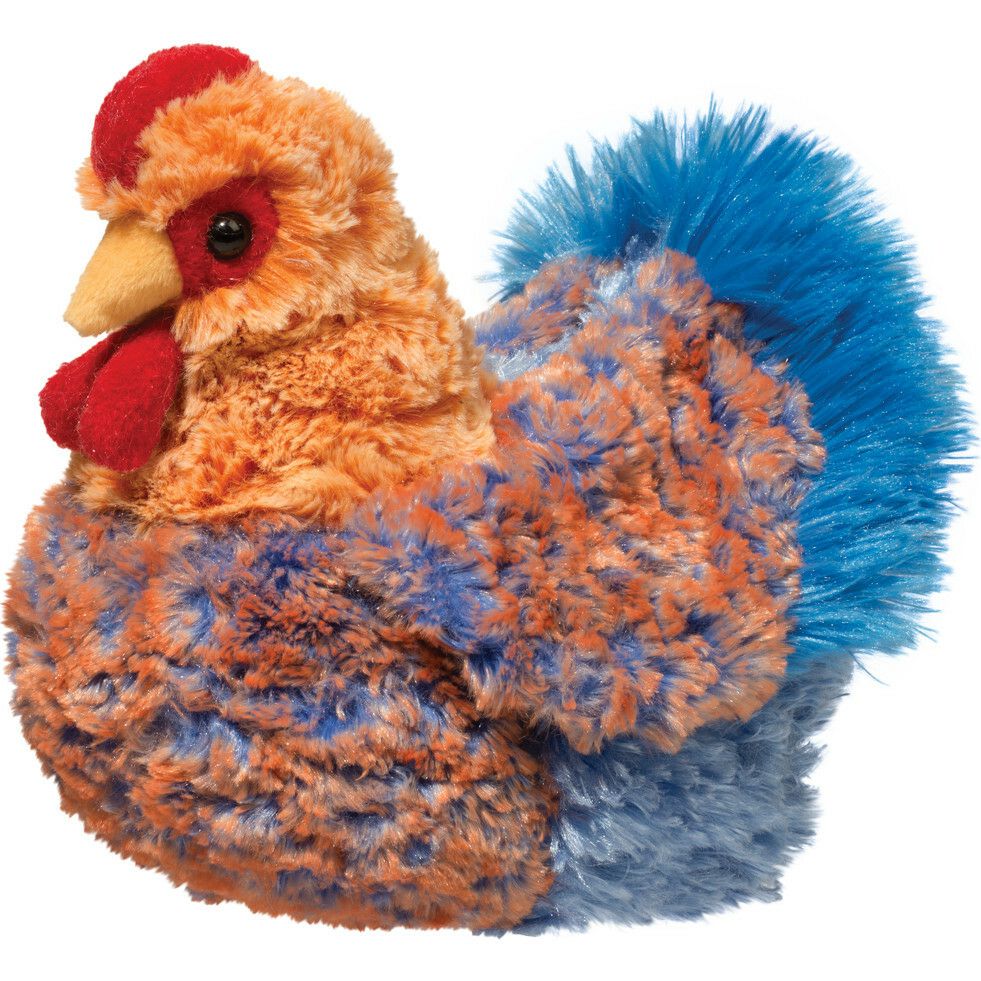 Henrietta Blue Lace Hen | Plush Baby & Toddler Orange