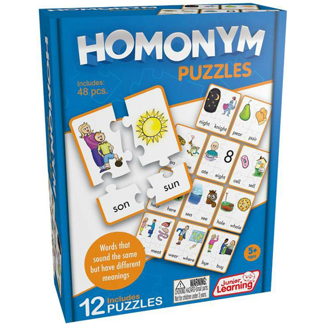 Homonym Puzzles For Ages 5-8, Grade 1 Grade 2 Learning | STEM Toys Kids Multi