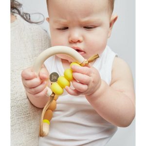 Honey Arch Teether + Clip Set | Teethers & Rattles Baby & Toddler Tan