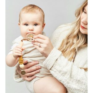 Honey Pacifier Clip | Teethers & Rattles Baby & Toddler Tan